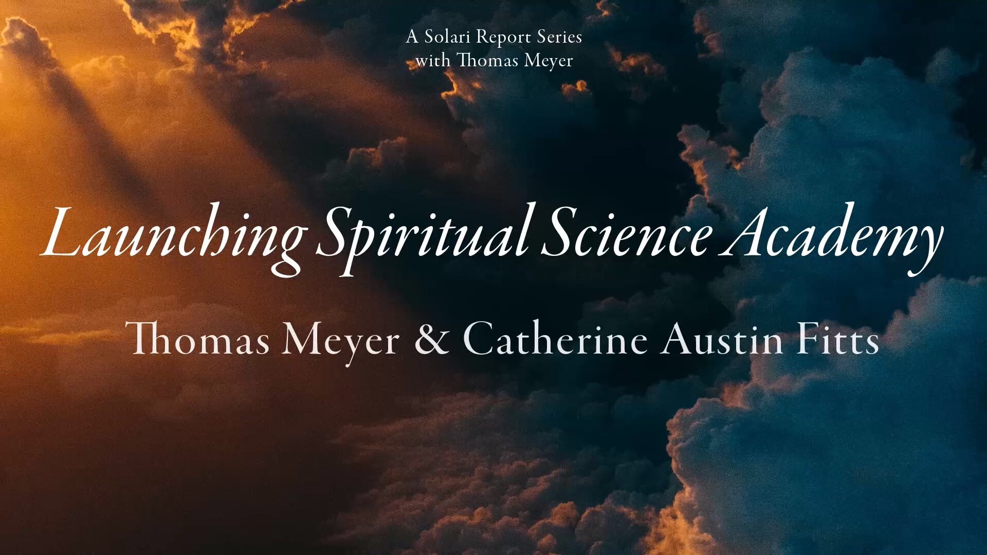 Launching Spiritual Science Academy with Thomas H. Meyer